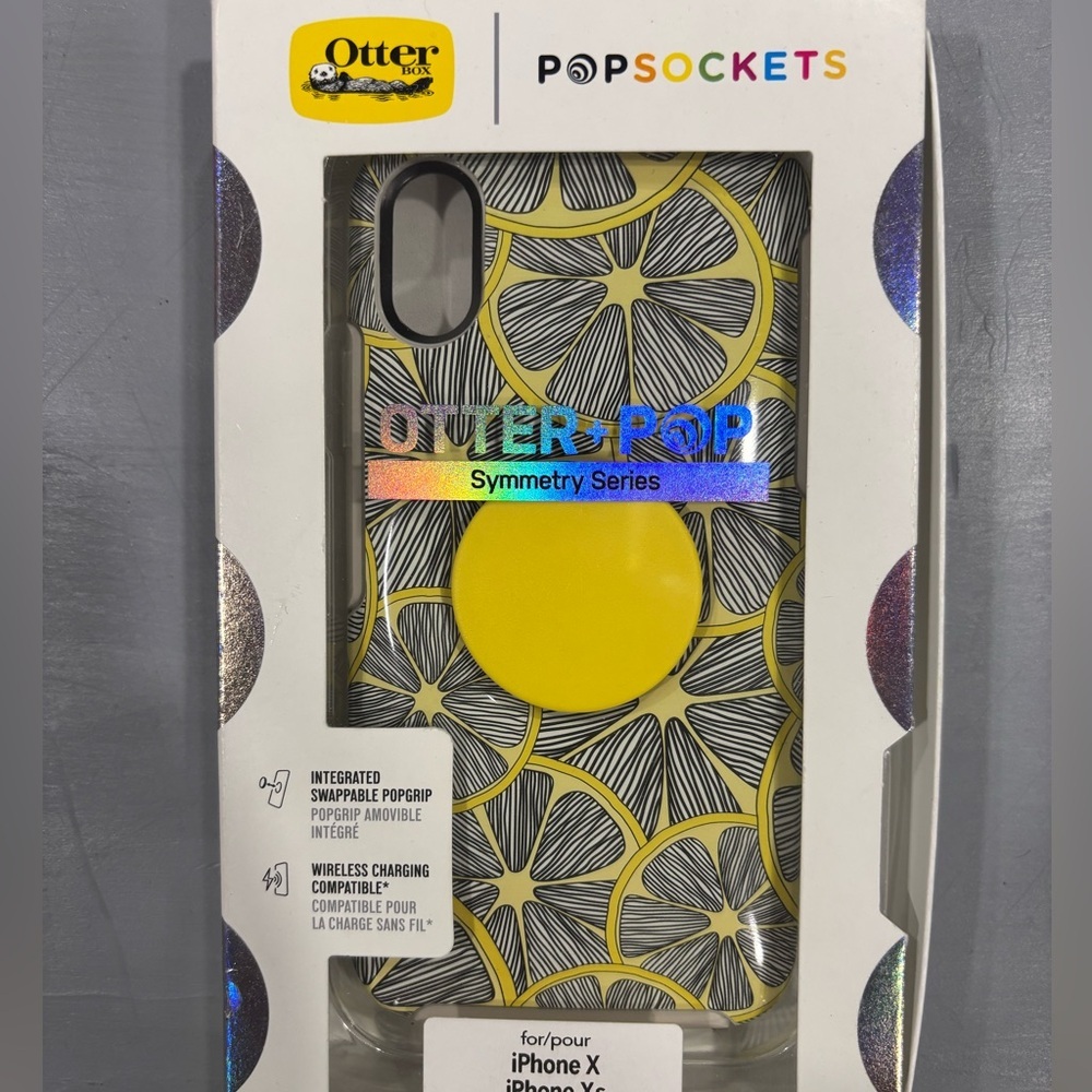 OtterBox Symmetry Series Lemon Pattern Case for iPhone X/XS‎ - Yellow